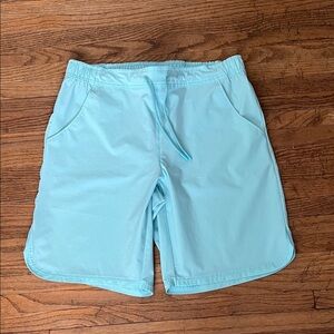 Women’s Lands' End 9" Aqua Blue Board Shorts Discontinued Style